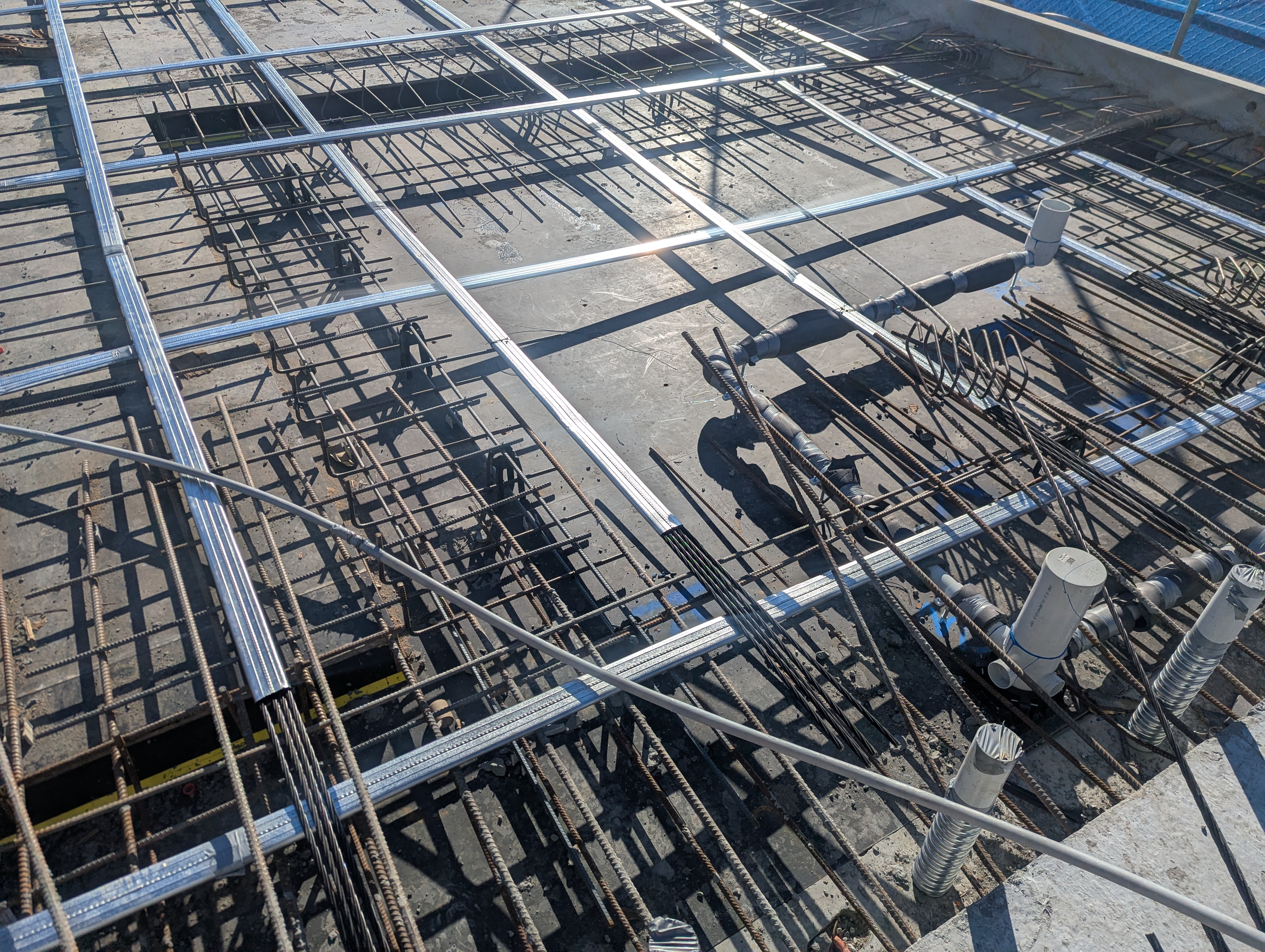 GPR concrete scanning showing post-tension cables marked on a suspended slab — Sydney